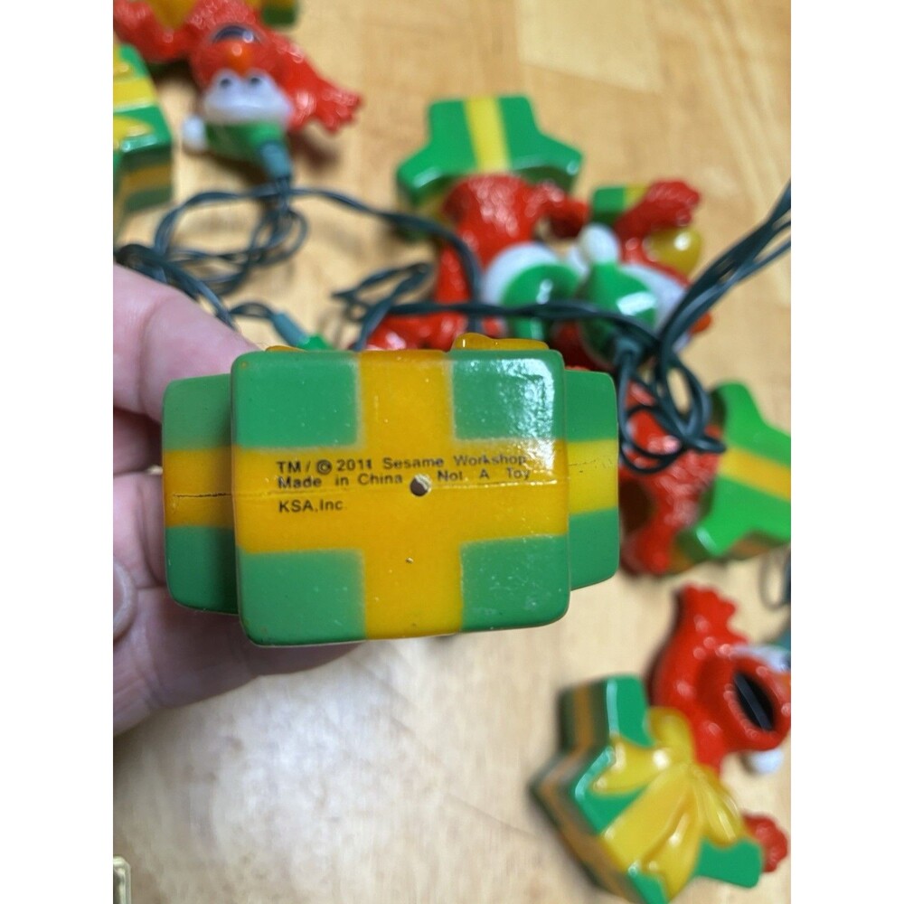 Vintage Kurt S. Adler Sesame Street Elmo Christmas Present String Lights Tested - Picture 3 of 4